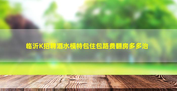 临沂K招聘酒水模特包住包路费翻房多多治